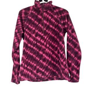 Eddie Bauer Venture 1/4 Zip Fleece Sweatshirt Tie Dye Outdoors Hiking Camping S